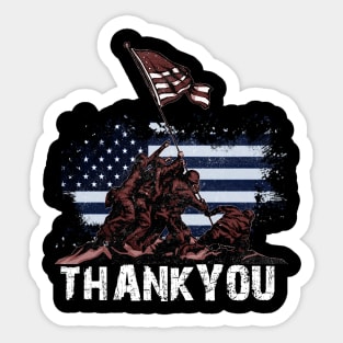 memorial day - thank you Sticker